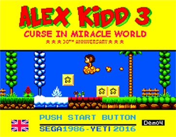 Alex Kidd 3: Curse in Miracle World - Screenshot - Game Title Image