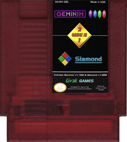 2 Games in 1: Geminim / Siamond - Cart - Front Image