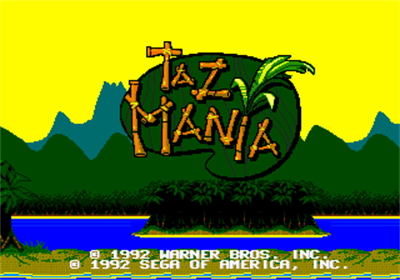 Taz Mania - Screenshot - Game Title Image