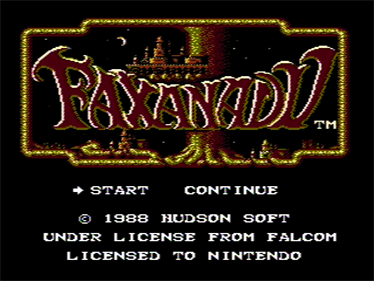 Faxanadu - Screenshot - Game Title Image
