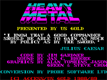 Heavy Metal - Screenshot - Game Title Image