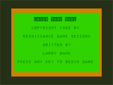 Laser Tank Duel - Screenshot - Game Title Image