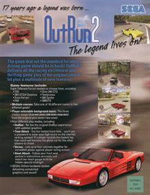 OutRun 2 - Advertisement Flyer - Back Image