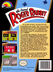 Who Framed Roger Rabbit - Box - Back Image