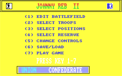 Johnny Reb II - Screenshot - Game Title Image