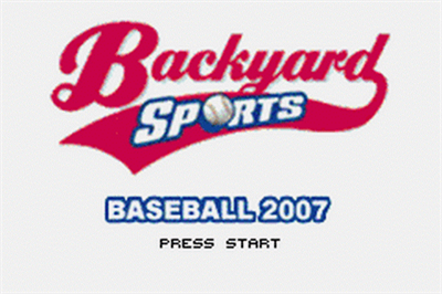 Backyard Sports: Baseball 2007 - Screenshot - Game Title Image