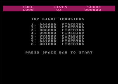 Thrust - Screenshot - Game Title Image