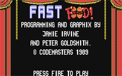 Fast Food (Codemasters) - Screenshot - Game Title Image