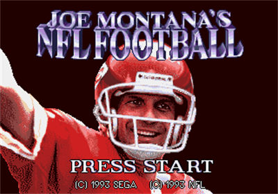Joe Montana's NFL Football - Screenshot - Game Title Image