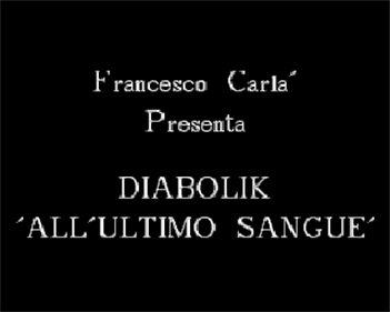 Diabolik 10: All'Ultimo Sangue - Screenshot - Game Title Image