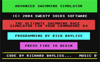 Advanced Swimming Simulator - Screenshot - Game Title Image