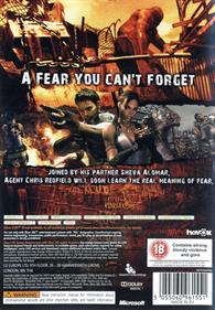 Resident Evil 5 - Box - Back Image