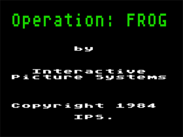 Operation: Frog - Screenshot - Game Title Image