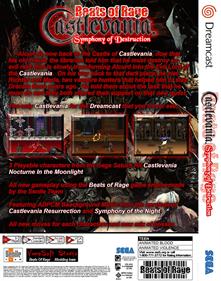 Beats of Rage: Castlevania Symphony of Destruction - Box - Back Image