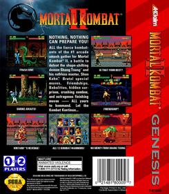 Mortal Kombat II - Box - Back - Reconstructed Image