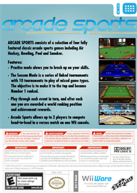 Arcade Sports - Box - Back Image