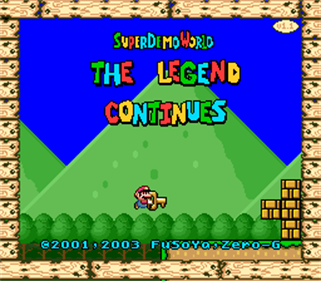 Super Demo World: The Legend Continues - Screenshot - Game Title Image