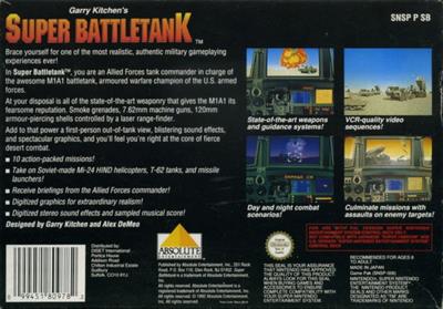 Garry Kitchen's Super Battletank: War in the Gulf  - Box - Back Image