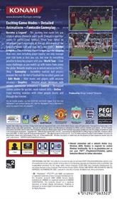 PES 2009: Pro Evolution Soccer - Box - Back Image