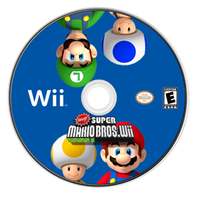 Newer Super Mario Bros. Wii - Fanart - Disc Image