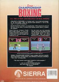 Sierra Championship Boxing - Box - Back