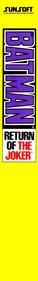 Batman: Return of the Joker - Box - Spine Image