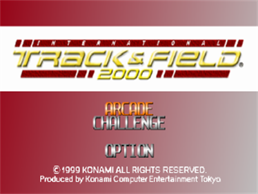 International Track & Field 2000 - Screenshot - Game Title Image