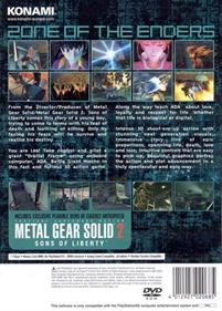 Zone of the Enders - Box - Back Image