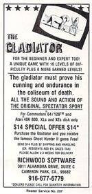 The Gladiator - Advertisement Flyer - Front Image