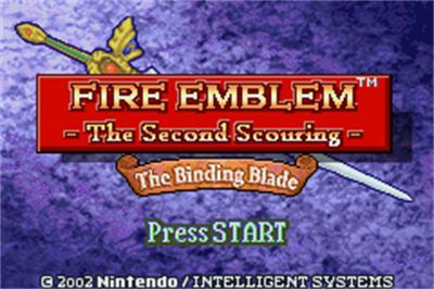 Fire Emblem: The Second Scouring - Screenshot - Game Title Image