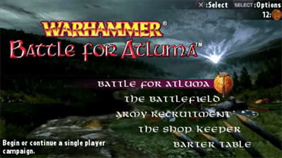 Warhammer: Battle for Atluma - Screenshot - Game Select Image