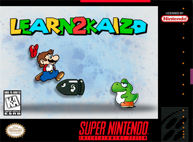 Super Mario World: Learn 2 Kaizo - Fanart - Box - Front Image