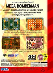 Mega Bomberman - Box - Back Image