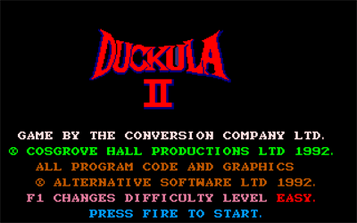 Count Duckula 2: Featuring Tremendous Terence - Screenshot - Game Select Image