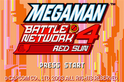 Mega Man Battle Network 4: Red Sun - Screenshot - Game Title Image