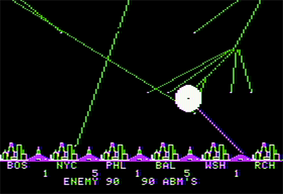 ABM: Anti-Ballistic Missile Game - Screenshot - Gameplay Image