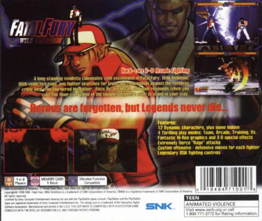 Fatal Fury: Wild Ambition Images - LaunchBox Games Database