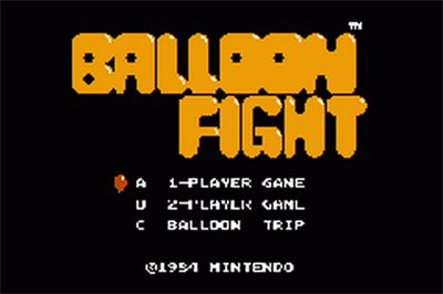 Famicom Mini: Balloon Fight - Screenshot - Game Title Image
