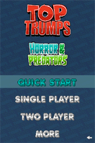 Top Trumps: Horror & Predators - Screenshot - Game Select Image
