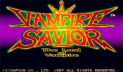 Vampire Savior: The Lord of Vampire - Screenshot - Game Title Image