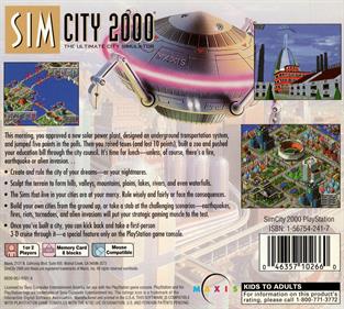 SimCity 2000 - Box - Back Image