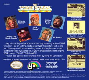 WWF Superstars - Box - Back Image