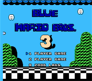 Blue Mario Bros. 3 - Screenshot - Game Title Image