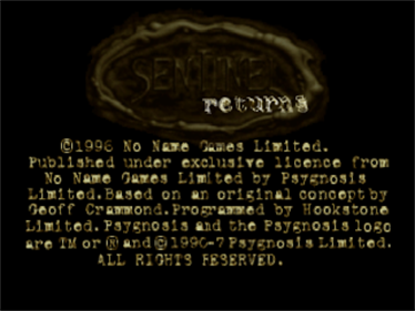 Sentinel Returns - Screenshot - Game Title Image