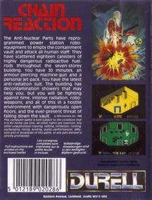 Chain Reaction (Durell Software) - Box - Back Image