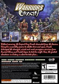 Warriors Orochi - Box - Back Image