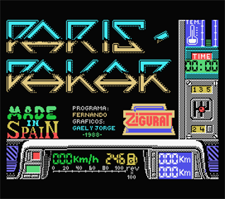 Paris-Dakar - Screenshot - Game Title Image