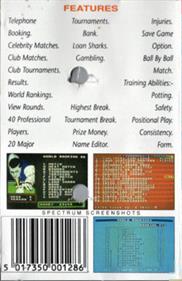 Snooker Management - Box - Back Image