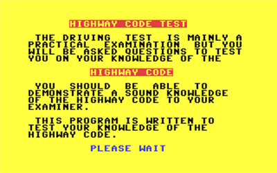 Highway Code (CRL) - Screenshot - Game Title Image
