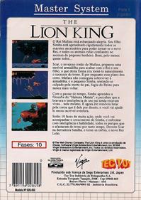 The Lion King - Box - Back Image